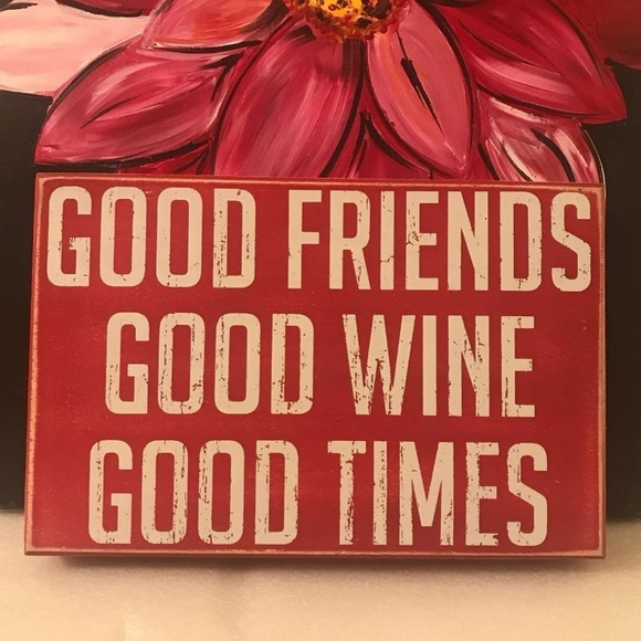 Red wooden farm house decor sign